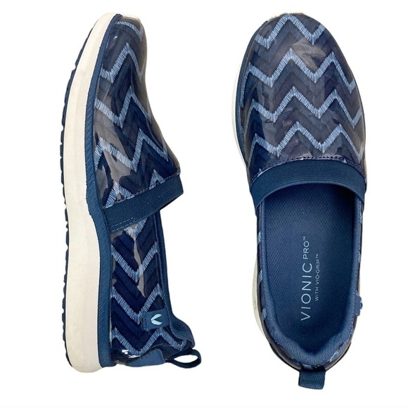 Vionic Pro Fiona Slip On Walking Sneakers Women 7 Blue Casual - Picture 6 of 17